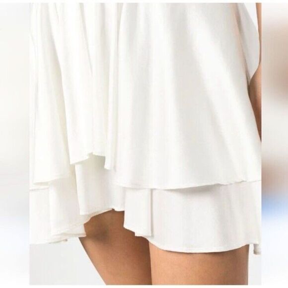 forte_forte Italy Size 0 IVORY Layered Design Silk Short Skirt - Picture 4 of 15